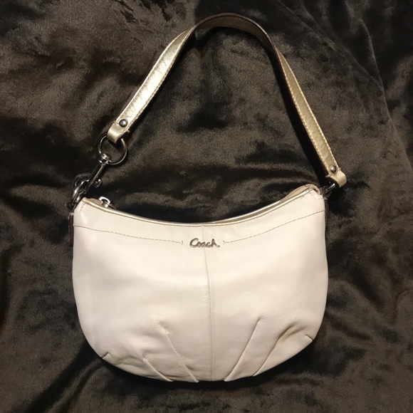 Coach Handbags - Small White Leather Coach Purse